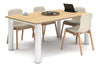 Quadro Cylinder Leg Modern Boardroom Rectangle Table - Rounded Corners [1800L x 1100W with Rounded Corners] - Thumbnail 3 