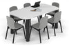 Quadro Cylinder Leg Modern Boardroom Table - Large Rounded Corners [1800L x 1000W with Large Rounded Corners] - Thumbnail 5 