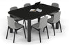 Quadro Cylinder Leg Modern Boardroom Table - Large Rounded Corners [1800L x 1200W with Large Rounded Corners] - Thumbnail 8 