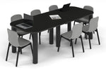 Quadro Cylinder Leg Modern Boardroom Table - Large Rounded Corners [2400L x 1000W with Large Rounded Corners]