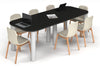 Quadro Cylinder Leg Modern Boardroom Table - Large Rounded Corners [2400L x 1000W with Large Rounded Corners] - Thumbnail 8 
