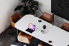 Quadro Cylinder Leg Modern Boardroom Table - Large Rounded Corners [2400L x 1000W with Large Rounded Corners] - Thumbnail 2 