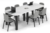 Quadro Cylinder Leg Modern Boardroom Table - Large Rounded Corners [2400L x 1000W with Large Rounded Corners] - Thumbnail 5 