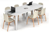 Quadro Cylinder Leg Modern Boardroom Table - Large Rounded Corners [2400L x 1000W with Large Rounded Corners] - Thumbnail 1 
