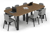 Quadro Cylinder Leg Modern Boardroom Table - Large Rounded Corners [2400L x 1200W with Large Rounded Corners] - Thumbnail 6 