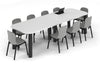 Quadro Cylinder Leg Modern Boardroom Table - Large Rounded Corners [3000L x 1000W with Large Rounded Corners] - Thumbnail 6 