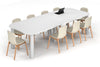 Quadro Cylinder Leg Modern Boardroom Table - Large Rounded Corners [3000L x 1200W with Large Rounded Corners] - Thumbnail 1 