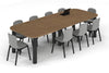 Quadro Cylinder Leg Modern Boardroom Table - Large Rounded Corners [3000L x 1200W with Large Rounded Corners] - Thumbnail 6 