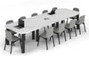 Quadro Cylinder Leg Modern Boardroom Table - Large Rounded Corners [3600L x 1200W with Large Rounded Corners] - Thumbnail 5 