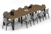 Quadro Cylinder Leg Modern Boardroom Table - Large Rounded Corners [3600L x 1200W with Large Rounded Corners] - Thumbnail 6 