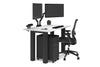 Quadro Cylinder Leg Office Desk [1200L x 700W] - Thumbnail 7 