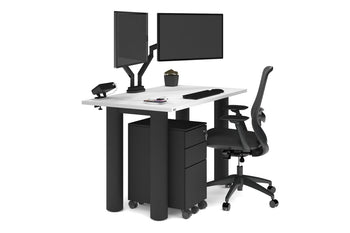  - Quadro Cylinder Leg Office Desk [1200L x 700W] - 1