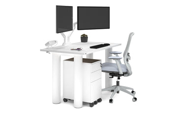  - Quadro Cylinder Leg Office Desk [1200L x 700W] - 1