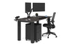 Quadro Cylinder Leg Office Desk [1800L x 800W with Cable Scallop] - Thumbnail 10 