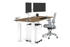 Quadro Cylinder Leg Office Desk [1800L x 800W with Cable Scallop] - Thumbnail 5 