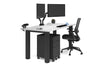 Quadro Cylinder Leg Office Desk [1800L x 800W with Cable Scallop] - Thumbnail 7 