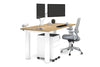 Quadro Cylinder Leg Office Desk [1800L x 800W with Cable Scallop] - Thumbnail 4 