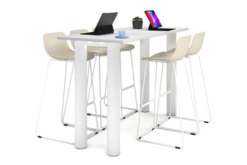  - Quadro Cylinder Legs Counter Table  [1600L x 700W] - 1