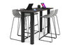 Quadro Cylinder Legs Counter Table  [1600L x 700W] - Thumbnail 9 