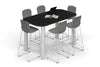 Quadro Cylinder Legs Counter Table - Large Rounded Corners [1800L x 1000W with Large Rounded CornersW] - Thumbnail 3 