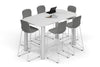 Quadro Cylinder Legs Counter Table - Large Rounded Corners [1800L x 1000W with Large Rounded CornersW] - Thumbnail 1 
