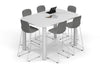 Quadro Cylinder Legs Counter Table - Large Rounded Corners [1800L x 1200W with Large Rounded CornersW] - Thumbnail 1 