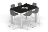 Quadro Cylinder Legs Counter Table - Large Rounded Corners [1800L x 1200W with Large Rounded CornersW] - Thumbnail 3 