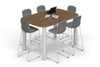 Quadro Cylinder Legs Counter Table - Large Rounded Corners [1800L x 1200W with Large Rounded CornersW] - Thumbnail 2 
