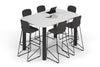 Quadro Cylinder Legs Counter Table - Large Rounded Corners [1800L x 1200W with Large Rounded CornersW] - Thumbnail 4 