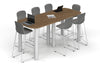 Quadro Cylinder Legs Counter Table - Large Rounded Corners [2400L x 1000W with Large Rounded CornersW] - Thumbnail 2 