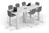 Quadro Cylinder Legs Counter Table - Large Rounded Corners [2400L x 1000W with Large Rounded CornersW] - Thumbnail 1 