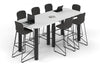 Quadro Cylinder Legs Counter Table - Large Rounded Corners [2400L x 1000W with Large Rounded CornersW] - Thumbnail 4 