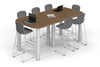 Quadro Cylinder Legs Counter Table - Large Rounded Corners [2400L x 1200W with Large Rounded CornersW] - Thumbnail 2 