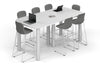 Quadro Cylinder Legs Counter Table - Large Rounded Corners [2400L x 1200W with Large Rounded CornersW] - Thumbnail 1 