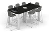 Quadro Cylinder Legs Counter Table - Large Rounded Corners [2400L x 1200W with Large Rounded CornersW] - Thumbnail 3 