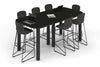 Quadro Cylinder Legs Counter Table - Large Rounded Corners [2400L x 1200W with Large Rounded CornersW] - Thumbnail 6 