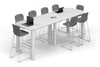 Quadro Cylinder Legs Counter Table - Large Rounded Corners [3000L x 1000W with Large Rounded Corners] - Thumbnail 1 