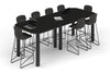 Quadro Cylinder Legs Counter Table - Large Rounded Corners [3000L x 1200W with Large Rounded CornersW] - Thumbnail 6 