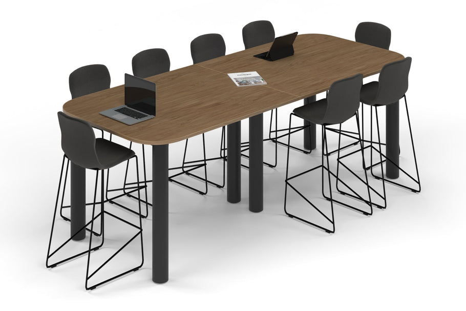Environmental image of Quadro Cylinder Legs Counter Table - Large Rounded Corners [3000L x 1200W with Large Rounded CornersW]