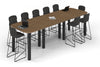 Quadro Cylinder Legs Counter Table - Large Rounded Corners [3600L x 1200W with Large Rounded CornersW] - Thumbnail 5 
