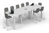 Quadro Cylinder Legs Counter Table - Large Rounded Corners [3600L x 1200W with Large Rounded CornersW] - Thumbnail 1 