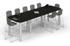 Quadro Cylinder Legs Counter Table - Large Rounded Corners [3600L x 1200W with Large Rounded CornersW] - Thumbnail 3 