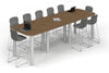 Quadro Cylinder Legs Counter Table - Large Rounded Corners [3600L x 1200W with Large Rounded CornersW] - Thumbnail 2 