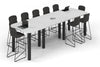Quadro Cylinder Legs Counter Table - Large Rounded Corners [3600L x 1200W with Large Rounded CornersW] - Thumbnail 4 