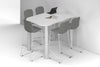 Quadro Cylinder Legs Half Counter Table - Large Rounded Corners [1500L x 1000W with Large Rounded CornersW] - Thumbnail 1 