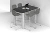 Quadro Cylinder Legs Half Counter Table - Large Rounded Corners [1500L x 1000W with Large Rounded CornersW] - Thumbnail 3 