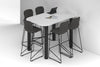Quadro Cylinder Legs Half Counter Table - Large Rounded Corners [1500L x 1000W with Large Rounded CornersW] - Thumbnail 4 