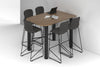 Quadro Cylinder Legs Half Counter Table - Large Rounded Corners [1500L x 1000W with Large Rounded CornersW] - Thumbnail 5 