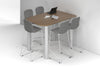 Quadro Cylinder Legs Half Counter Table - Large Rounded Corners [1500L x 1000W with Large Rounded CornersW] - Thumbnail 2 