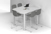 Quadro Cylinder Legs Half Counter Table - Large Rounded Corners [1500L x 1200W with Large Rounded CornersW] - Thumbnail 1 